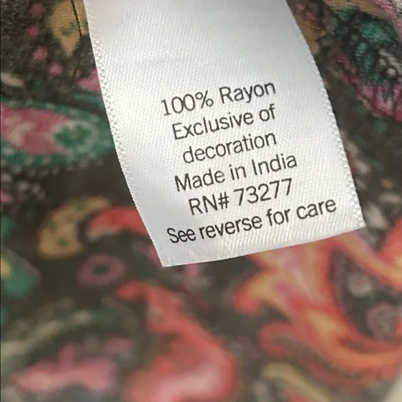 NWT Croft & Barrow Multicolor paisley 3/4 sleeve smocked dress size 3X - Picture 5 of 5